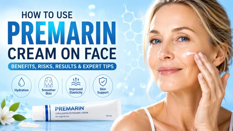 How to use Premarin cream on face for skin hydration, elasticity improvement, anti-aging benefits, risks, and expert tips.