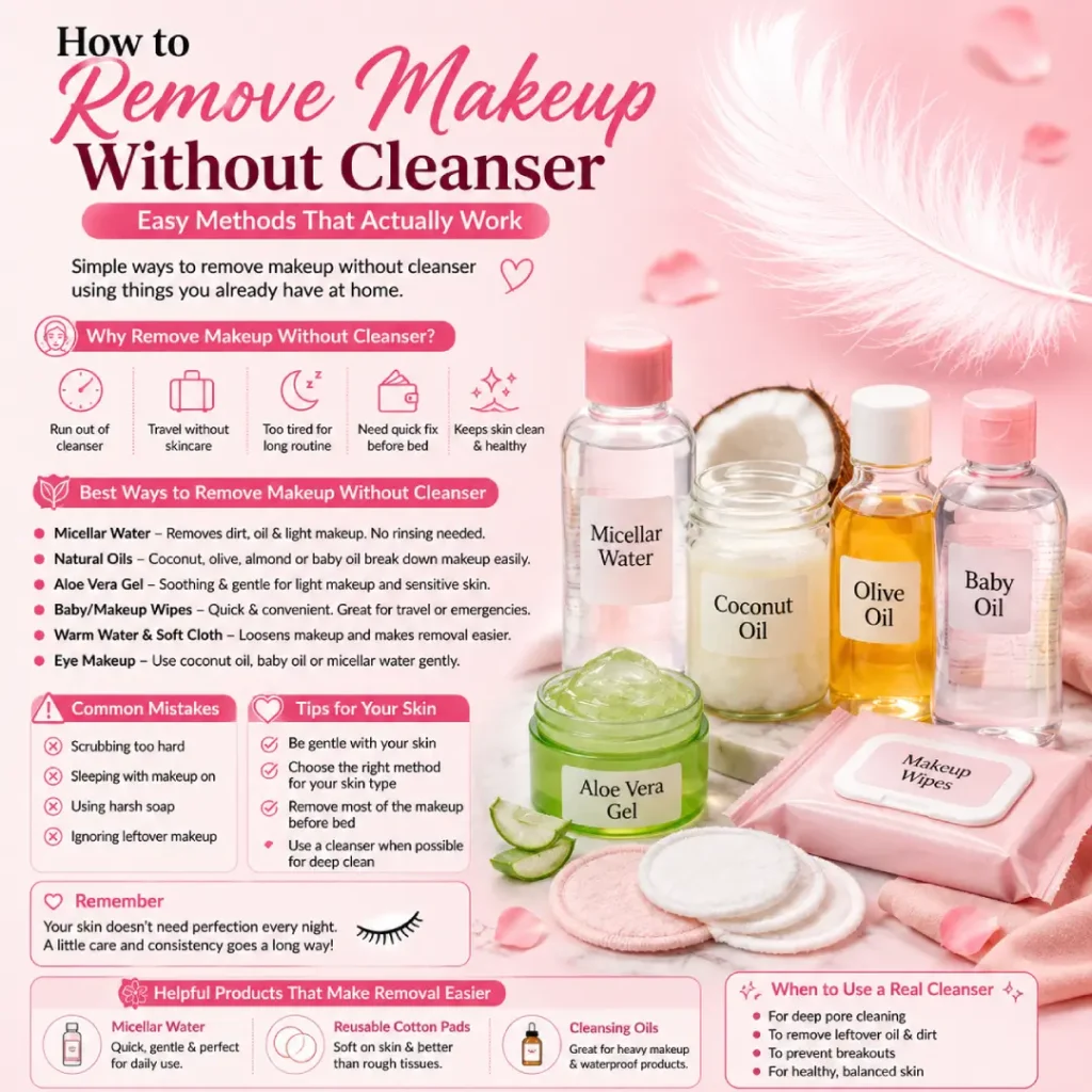 simple ways to remove makeup without cleanser